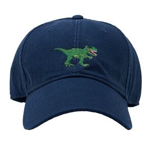 Harding Lane kids needlepoint t-rex baseball hat